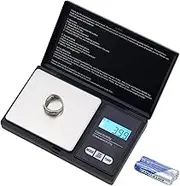 Precision Pocket Digital Scale 700g x 0.01g With Tray - Food, Jewelry, Ounces, Grains Measurement - Backlit LCD, Milligram Accuracy