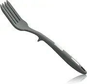 OKUMEYR Cooking Fork Comfortable Grip Large Silicone Fork for Pasta Spaghetti Noodles