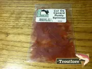 FLY TYING FEATHERS - CUL DE CANARD HARELINE DUBBIN CDC RUSTY SPINNER - NEW