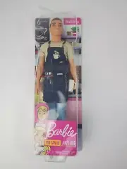 Mattel 2018 Barbie You Can Be Anything FXP03 Barista with Man Bun and Apron