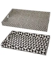 A&B Home Set of 2 Rectangular Trays