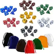 CoudarTitie 49Pcs Game Dices Set Acrylic Multi Sided Game Dices for Party Bar Table Game