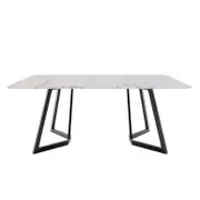 Salen 180cm White Marble Dining Table