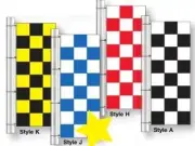Checkered Free Flying Flags Drapes Sign Banners
