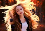 Anime mandy jurgens digital art blonde women artwork Playmat Gaming Mat Desk