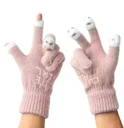 [Generic] Winter Gloves Women - Elastic Gloves with Touchscreen Fingers | Thermal Gloves Cycling Gear, Cold Weather Warm Supplies for Women and Girls