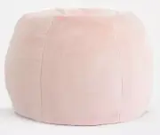 Pottery Barn PB Teen large 41" beanbag slip cover: Faux fur, blush pink