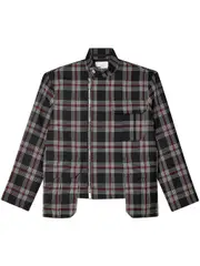 [Noir Kei Ninomiya] Checker Zip Jacket With Flap Pocket