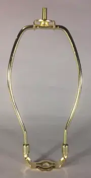 8" Brass Plated Lamp Harp with Base & Protective Coating, regular weight #HAR56