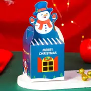 Blue Snowman Merry Christmas Favour Boxes 5pk