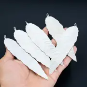 5 Pieces Silver Mango Tree Design Leaf Puja Worshipping Diwali Puja Article