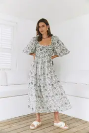 Bella's Bloom Maxi Dress Black