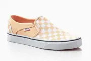 VANS Asher Checkerboard Slip-On Shoes Women's Size 7.5 Tropical Pea