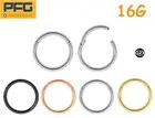 Titanium 16G Hinged Hoop Segment Septum Nose Lip Ring Sleeper Earrings 6mm-16mm