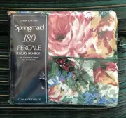 Springmaid 180 Alexandra Country Rose Twin Flat Sheet w/ Ruffled Edge