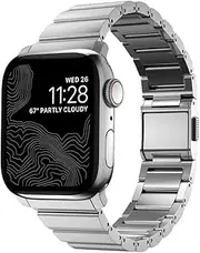 Nomad Steel Watchband for Apple Watch, Silver Hardware, 41 mm