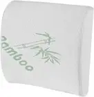 Bamboo Back Support Pillow w/Elastic Strap Memory Foam Cushion Car Seat/Chair