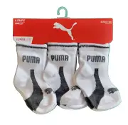 PUMA Baby Infant Boys' 6 Pack Athletic Anklet Socks 0-12 Mos NEW