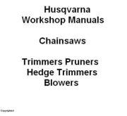 Husqvarna Workshop Manuals Chainsaws Hedge Trimmers Pruners Blowers on disc