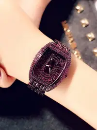 在飛比找Yahoo!奇摩拍賣優惠-詩威蒙Swaymond手錶女滿鉆大錶盤女士鋼帶手錶免運閨蜜禮