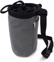 [ymonoe] Chalk Bag for Rock Climbing,Bouldering Chalk Bag Bucket with Large Zipper Storage Pockets,Clip and Ajdustable Belt Draw String Bucket with Zipper Pocket,Premium Gym Chalk Bag for Weightlifting