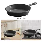 Mini Frying Pan Cast Iron Skillet for Eggs Pancakes 14cm/16cm/20cm with Handle
