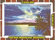 METAL SIGN - Vermont Postcard - Moonlight On Lake Champlain, Burlington, Vt.
