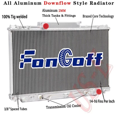 CC1306 3 Row Aluminum Radiator Fits 1992-1997 1996 Lexus SC400 4.0L V8 Gas AT (for: Lexus)
