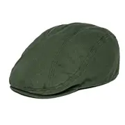 BOTVELA Men Cotton Twill Newsboy Flat Ivy Driving Hat Fitted 7 3/8 Army Green