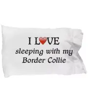 I Love My Border Collie Pillowcase