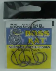 TruTurn BK11Z-3/0 Boss Kat Octopus Circle Hook Black Nickel Size 3/0 7CT
