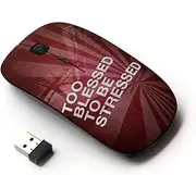 KOOLmouse [ Optical 2.4G Wireless Computer Mouse ] [ Bible Verse Too Blessed to BE Stressed ] Computer Accessory Computer Mouse