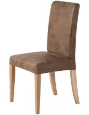 [Sherwood Home] Premium Faux Leather Dining Chair Cover 6 Pack in Light Brown