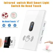 110V 220V Smart Wall Light Switch Hand Sweep Sensing GlassPanel without Touch