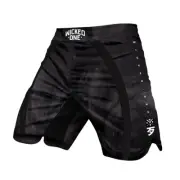 Wicked1 Eager Contest Lightweight MMA Fight Shorts Black Training BJJ Jiu Jitsu