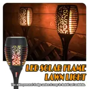 12/96 LED Flame Lawn Lights Outdoor Solar Light Warm White For Waterproof