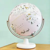 在飛比找蝦皮商城優惠-【SkyGlobe】10吋粉色童話動物版360度旋轉木座地球