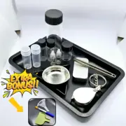 Gold Prospecting 15 Piece Sorting Storage Station Vials Tray Tweezer Loupe Gift