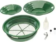 7 pc Gold Pan Sieve Kit Prospecting Gem Fossicking Detector Panning Classifier