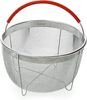 Salbree The Original 6qt Steamer Basket for Instant Pot Accessories, Stainless Steel Strainer and Insert fits IP Insta Pot, Instapot 6qt & 8qt, Other Pressure Cookers and Pots, Premium Silicone Handle