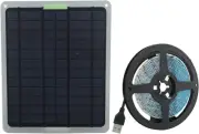 Solar Powered Grow Light Strip, Full Spectrum Led Strip Growing Lamp with 20W...