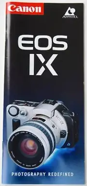 New Canon brochure for flagship EOS IX APS-C format half frame film SLR camera