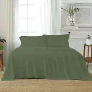 J Elliot Home 1200TC Cotton Rich Sheet w/ Pillowcases Bedding Set Olive