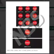 BIB LINE LABEL SET COKE ZERO 25 PACK # CP021019