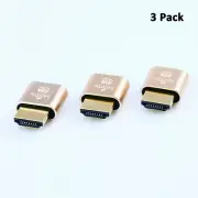 3 Pack HDMI Dummy Plug 4K Display Emulator Windows Mac OSX Linux fit-Headless