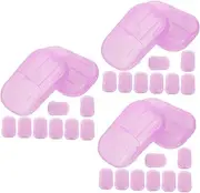 Sosoport 30 Boxes Portable Travel Soap Small Soap Slice Hand Washing Soap Slices Soap Flakes Travel Soap Slices Portable Soap Slices Travel Supplies