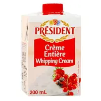 在飛比找樂天市場購物網優惠-PRESIDENT 總統牌鮮奶油(物動性鮮奶油) 原裝200