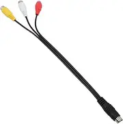 Tofficu Video Adapter Cables 4 Pin S-Video to 3rca Av Cable for Tv Projector Monitor Effortless Connectivity Simple Design