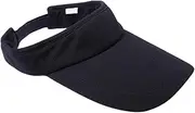 SEWACC Visor Caps, Sun Visors Men Women Adjustable Sports Sun Hat for Outdoor Travel Exercises (Black)