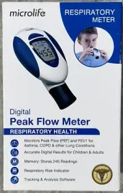 Microlife Respiratory Meter PF101 Digital Peak Flow Meter Asthma COPD Monitor
